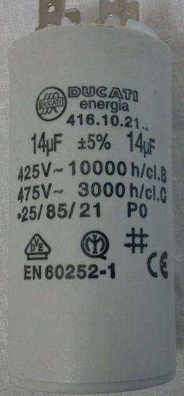 Condensatore 14 micro farad per motore elettrico