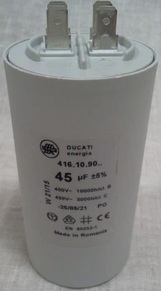 Condensatore 45 micro farad per motore elettrico