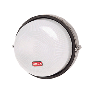 Lampada tonda da esterno in vetro ed alluminio 18 cm