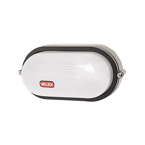 Lampada ovale da esterno in vetro ed alluminio 20 cm