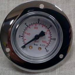 Manometro diam. 40 mm 0/12 bar attacco 1/8" maschio flangiato