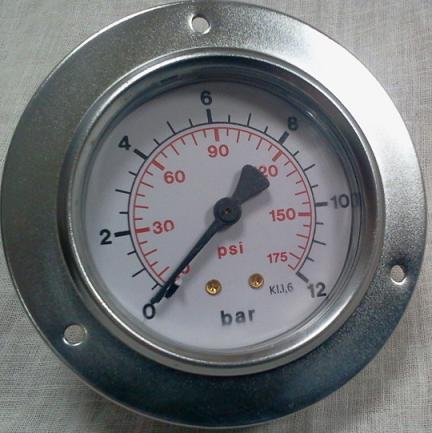 Manometro diam. 63 mm 0/12 bar attacco 1/4" maschio flangiato