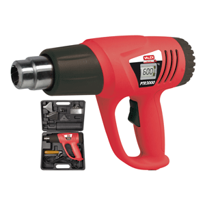 Pistola termica con regolatore e display, valigetta ed accessori