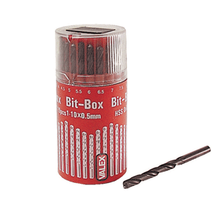 Punte per metallo in HSS serie da 19 pezzi in custodia rotonda