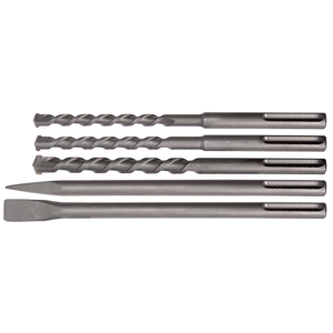 Set 5 pezzi punte e scalpelli da muro attacco SDS MAX