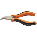 Pinza a becchi semitondi piegati 160 mm impugnatura antiscivolo