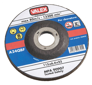 Disco da sbavatura diametro 230 mm a centro depresso per metalli