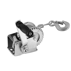 Verricello manuale con fune e gancio. Portata 450 Kg